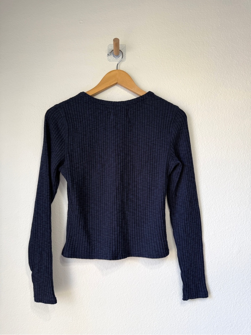 Everlane The Cozy Rib Cardigan Navy Size Small - Picture 5 of 7